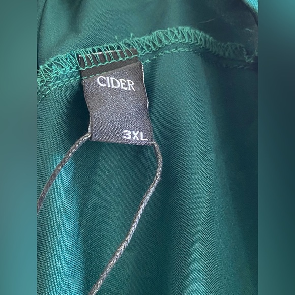 Cider curve solid twist front midi dress - Picture 4 of 5